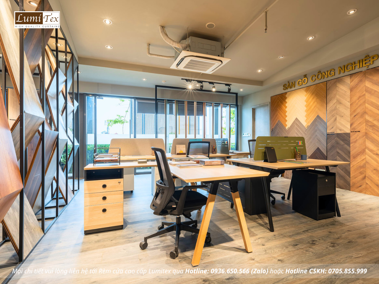 Thi công rèm cao cấp Showroom Gỗ An Cường tại chi nhánh Hoàn Kiếm, Hà Nội