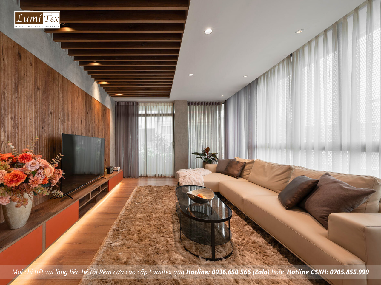 Thi công rèm cao cấp Showroom Gỗ An Cường tại chi nhánh Hoàn Kiếm, Hà Nội