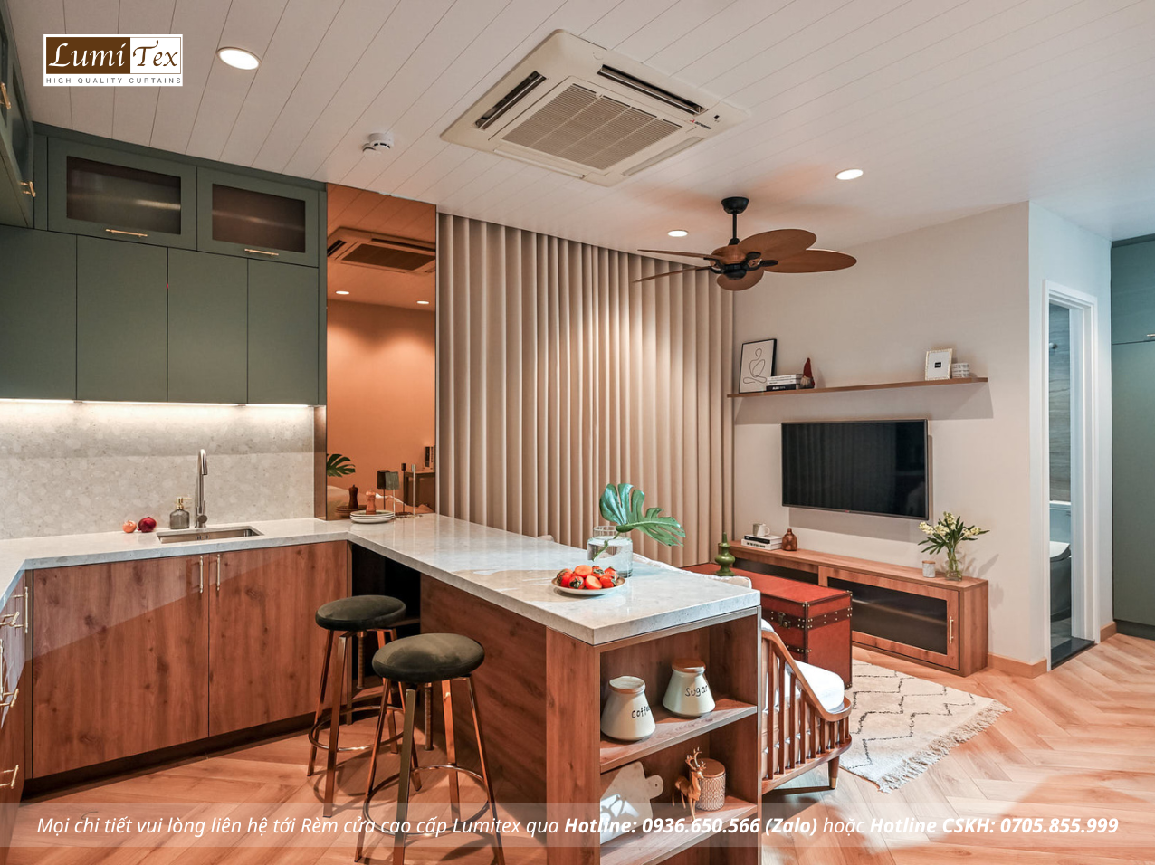 Thi công rèm cao cấp tại Showroom Gỗ An Cường – One-stop Shopping Center, Phường Phú Nhuận, TP. Hồ Chí Minh