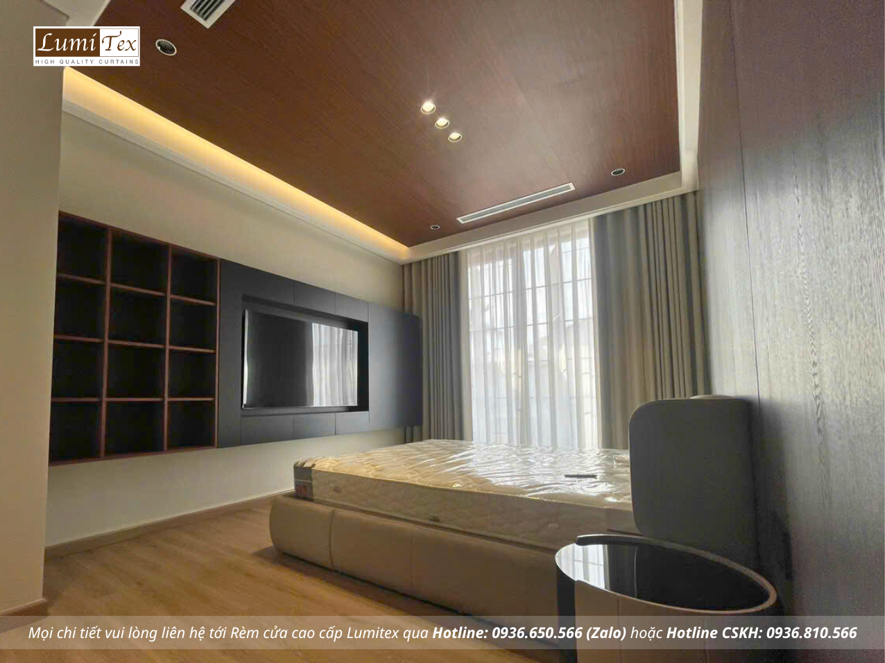 Thi công rèm cao cấp công trình nhà phố Hải Phòng