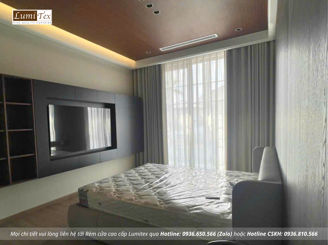 Thi công rèm cao cấp công trình nhà phố Hải Phòng