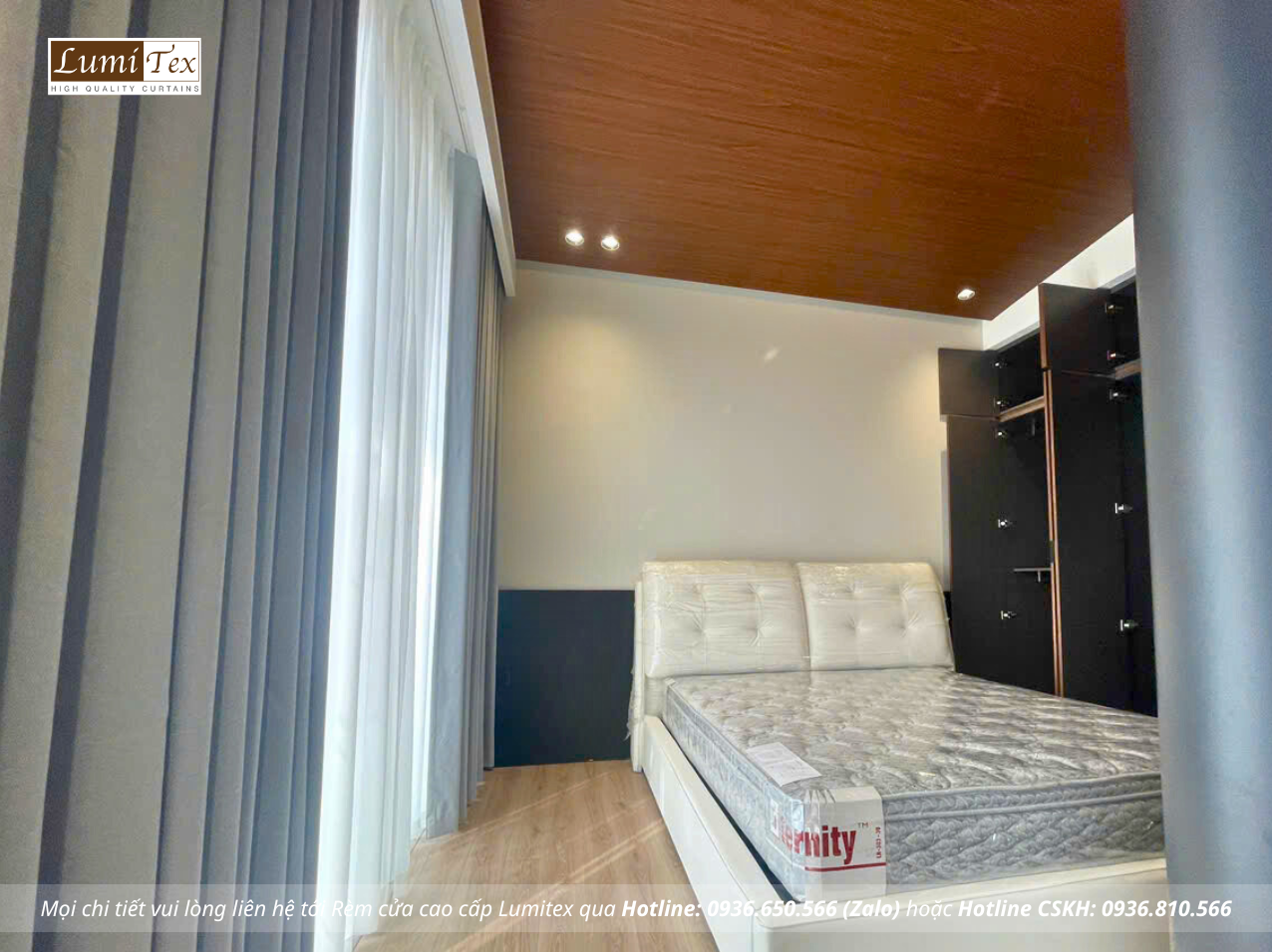 Thi công rèm cao cấp công trình nhà phố Hải Phòng