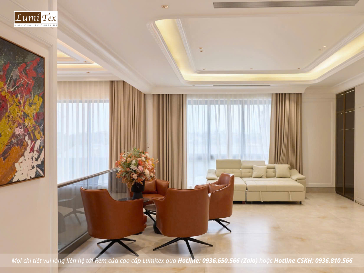 Thi công rèm cao cấp biệt thự Tân cổ điển tại Khu đô thị Ecopark