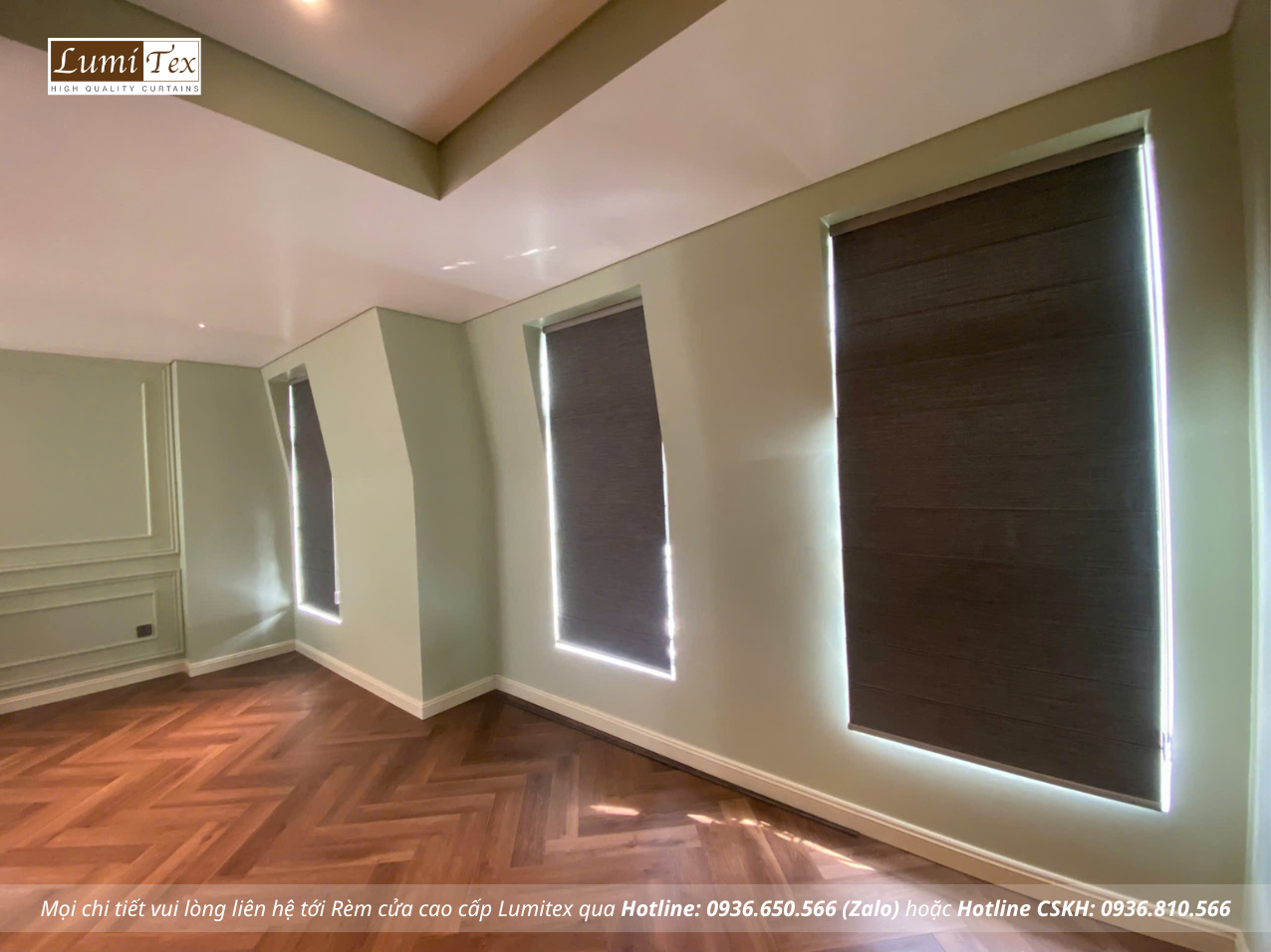 Thi công rèm cao cấp công trình nhà phố tại Hoàng Huy Riverside Hải Phòng