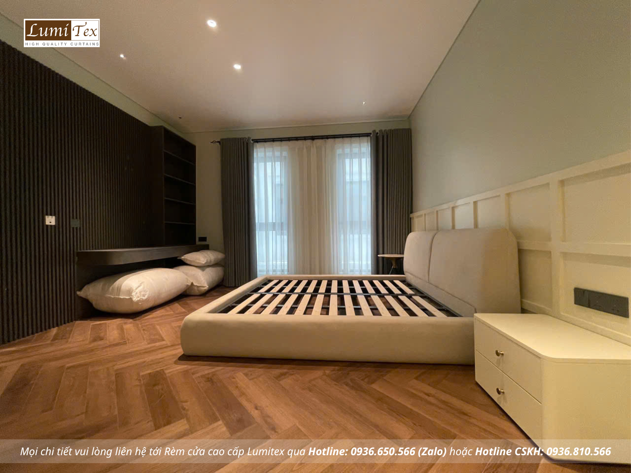 Thi công rèm cao cấp công trình nhà phố tại Hoàng Huy Riverside Hải Phòng