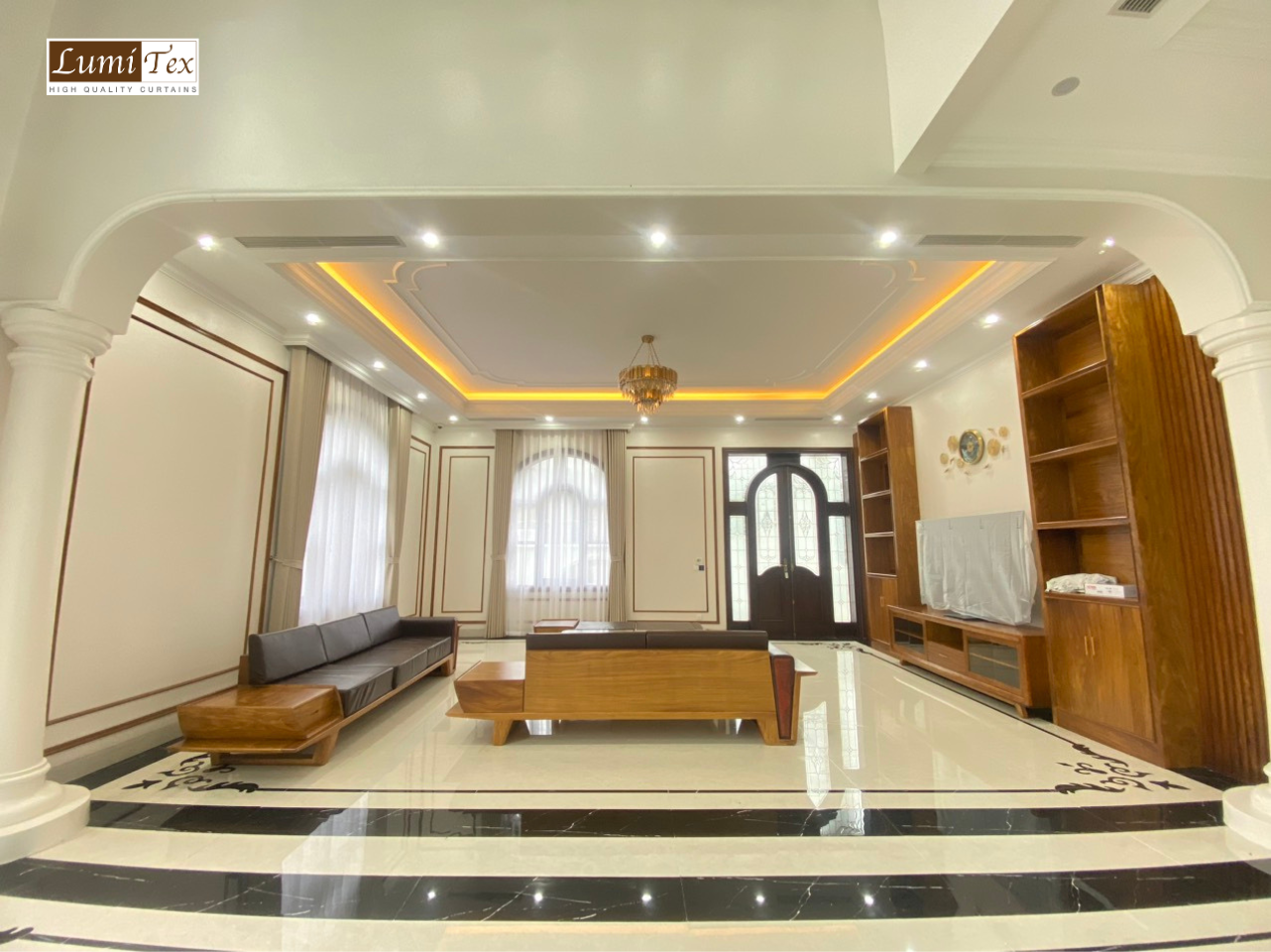 Thi công rèm cửa trọn gói tại Biệt thự thành phố Ninh Bình