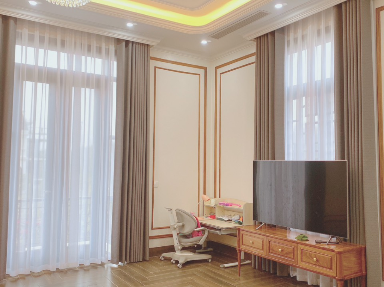 Thi công rèm cửa trọn gói tại Biệt thự thành phố Ninh Bình