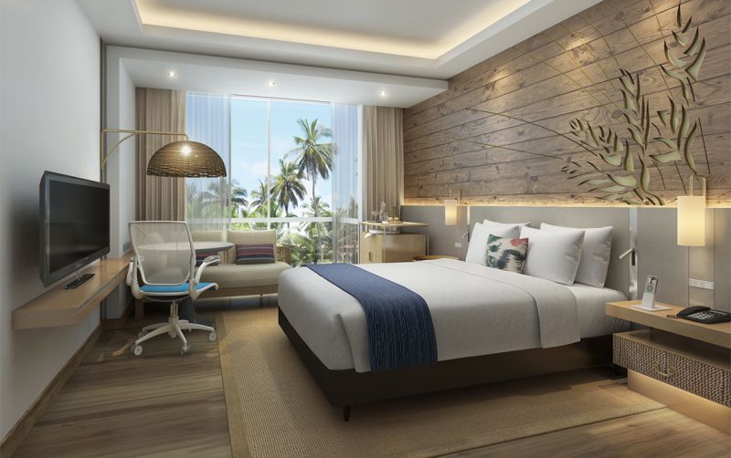 Rèm cửa là cách nhấn nhá giúp cho khách sạn, resort thêm phần sinh động