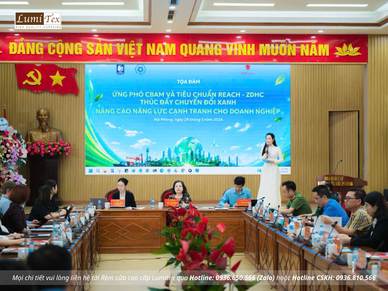 Tọa đàm “Ứng phó với CBAM và tiêu chuẩn REACH- ZDHC; thúc đẩy chuyển đổi xanh, nâng cao năng lực cạnh tranh cho doanh nghiệp”