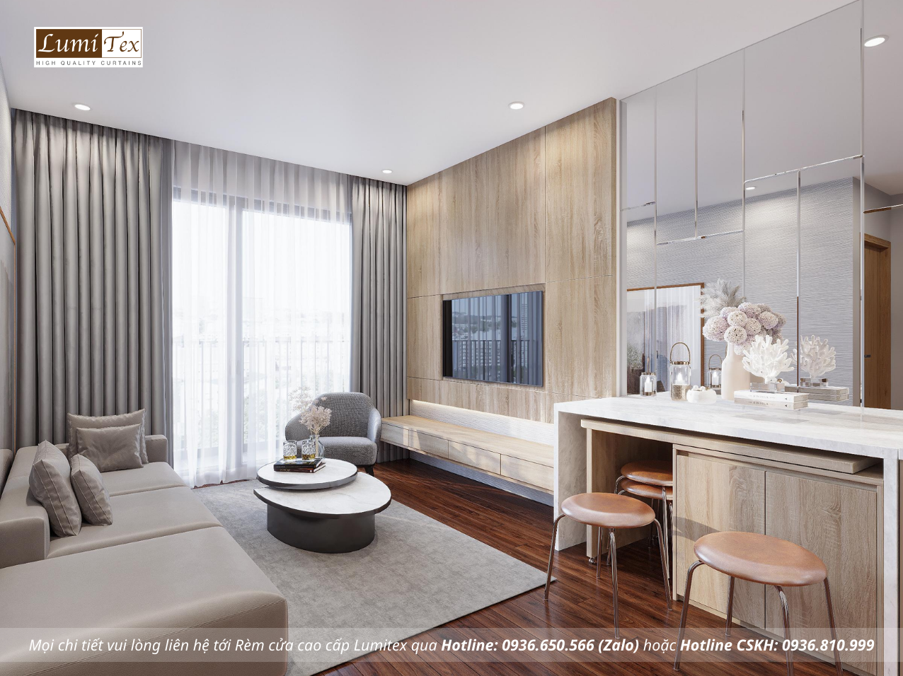 Tư vấn lắp đặt rèm chung cư đồng bộ phong cách hiện đại 2026