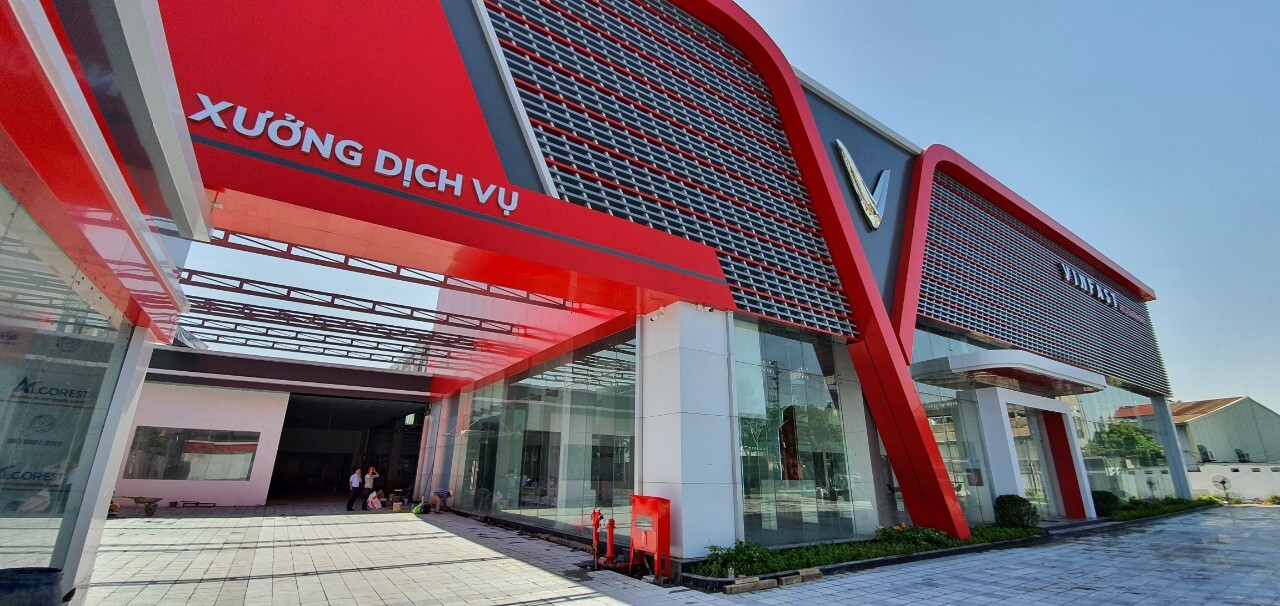 Dự án lắp đặt rèm cửa cao cấp tại showroom vinfast âu lạc hải phòng
