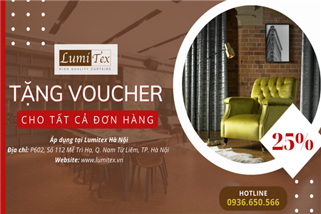 LUMITEX - HÀ NỘI TRI ÂN KHÁCH HÀNG: TẶNG NGAY VOUCHER 25% CHO TẤT CẢ ĐƠN HÀNG