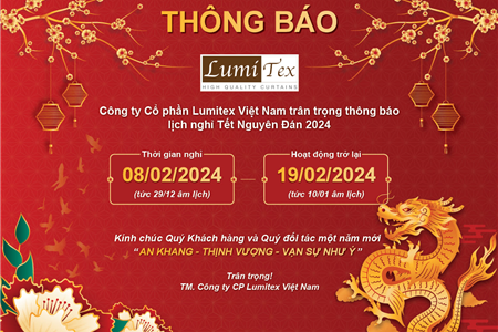 THÔNG BÁO NGHỈ TẾT NGUYÊN ĐÁN GIÁP THÌN 2024 