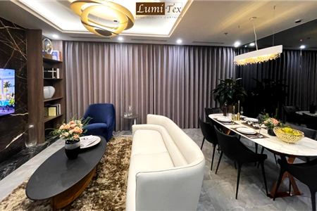 Thi công lắp đặt rèm vải Depo Nhật, vải Hàn dự án nhà mẫu SHUNSHINE CITY