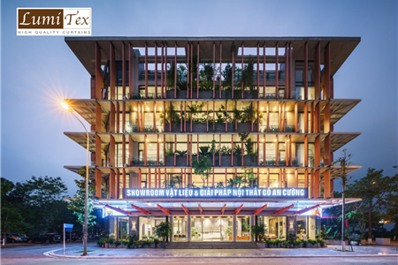 Thi công rèm cao cấp tại Showroom Gỗ An Cường – One-stop Shopping Center Bắc Ninh