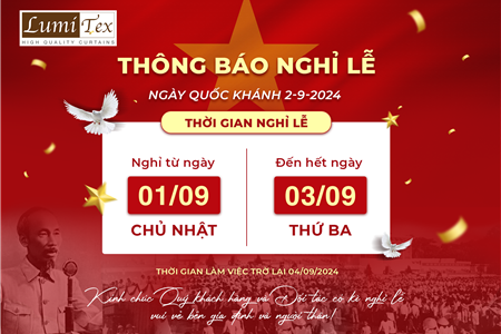 Thông báo lịch nghỉ lễ Quốc Khánh Việt Nam 2024