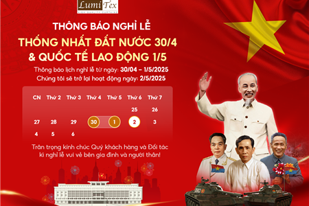 Thông Báo Nghỉ Lễ 30/4 & 1/5 - Kỷ Niệm 50 Năm Ngày Thống Nhất Đất Nước