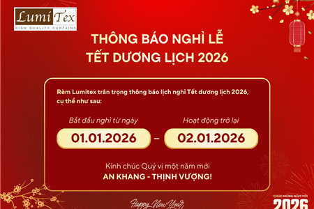 Thông báo lịch nghỉ Tết Dương lịch 2026
