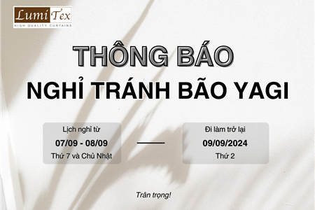 THÔNG BÁO NGHỈ TRÁNH BÃO SỐ 3 YAGI 