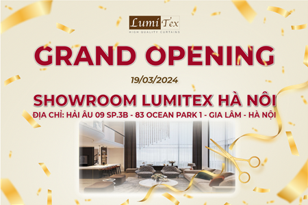 HỆ THỐNG MÀNH RÈM LUMITEX KHAI TRƯƠNG SHOWROOM HÀ NỘI