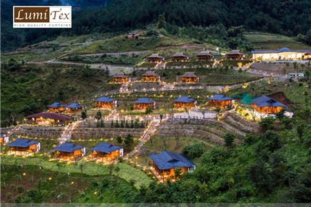 Dự án lắp đặt rèm cửa cao cấp tại Le Champ Tú Lệ Resort Hot Spring & Spa