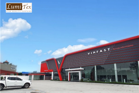 Dự án lắp đặt rèm cửa cao cấp tại Showroom VinFast Âu Lạc Hải Phòng