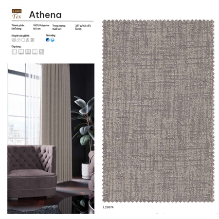 Rèm vải Ấn Độ mã ATHENA