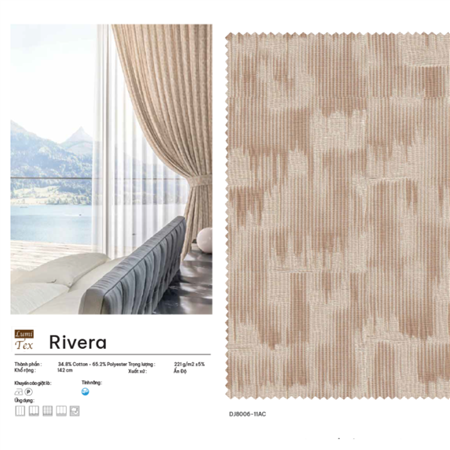 Rèm vải Ấn Độ mã RIVERA