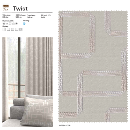 Rèm vải Ấn Độ mã TWIST