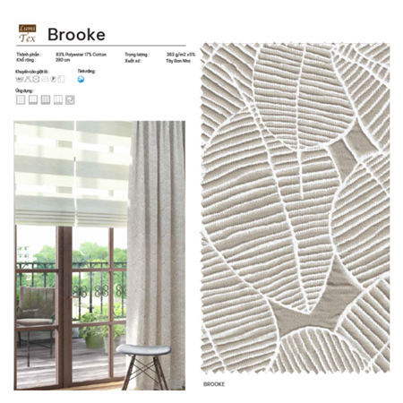 Rèm vải Tây Ban Nha mã BROOKE