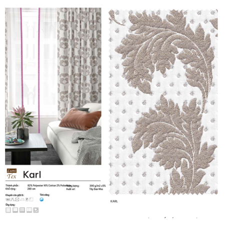Rèm vải Tây Ban Nha mã KARL