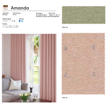 Rèm vải Nhật Bản mã AMANDA