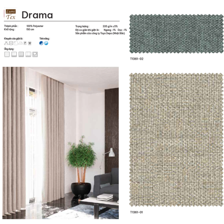 Rèm vải Nhật Bản mã DRAMA