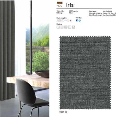 Rèm vải Nhật Bản mã IRIS