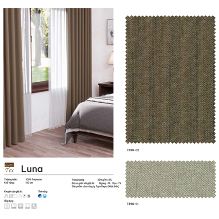 Rèm vải Nhật Bản mã LUNA