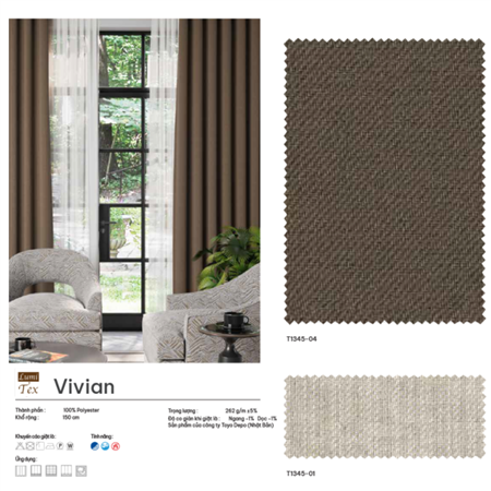 Rèm vải Nhật Bản mã VIVIAN