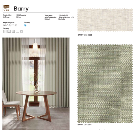 Rèm vải Hàn Quốc mã BARRY