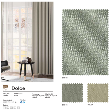 Rèm vải Hàn Quốc mã DOLCE