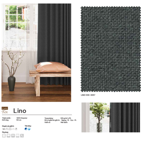 Rèm vải Hàn Quốc mã LINO