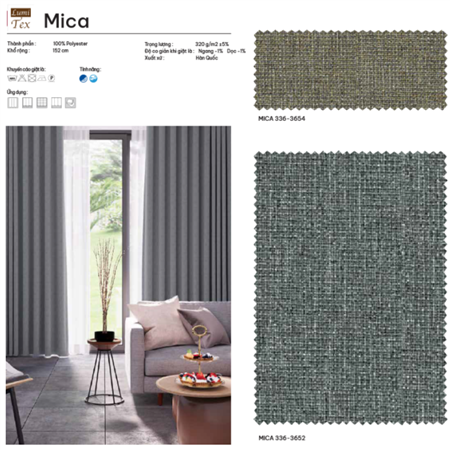 Rèm vải Hàn Quốc mã MICA