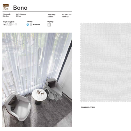Rèm voan Thổ Nhĩ Kỳ mã BONA