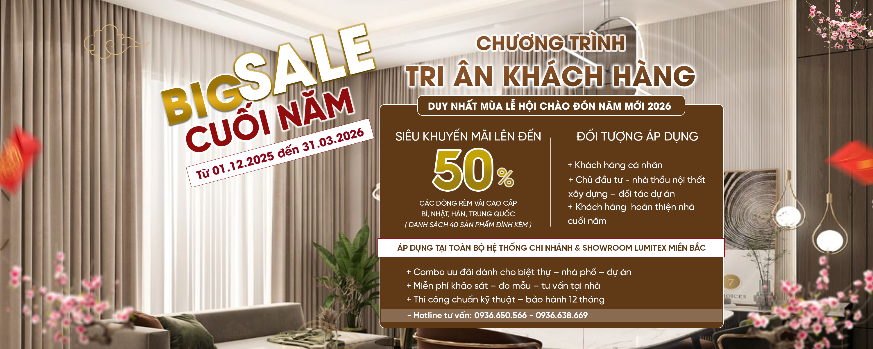 THÔNG BÁO CHƯƠNG TRÌNH BIG SALE CUỐI NĂM